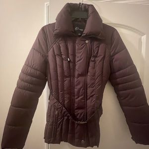 Stylish plum Guess puffer jacket